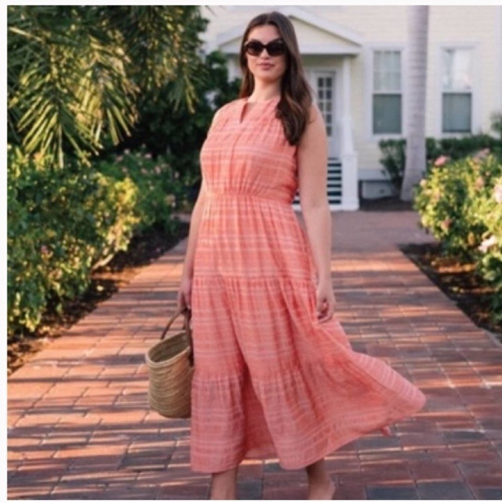 NWT Gal Meets Glam Fiona Coral Maxi Dress